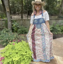 A Rare Bird Boho Overall Patchwork Maxi Dress NWOT XLarge