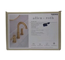 allen  roth Harlow Brushed Gold Widespread 2-Handle Bath Faucet Drain Open Box