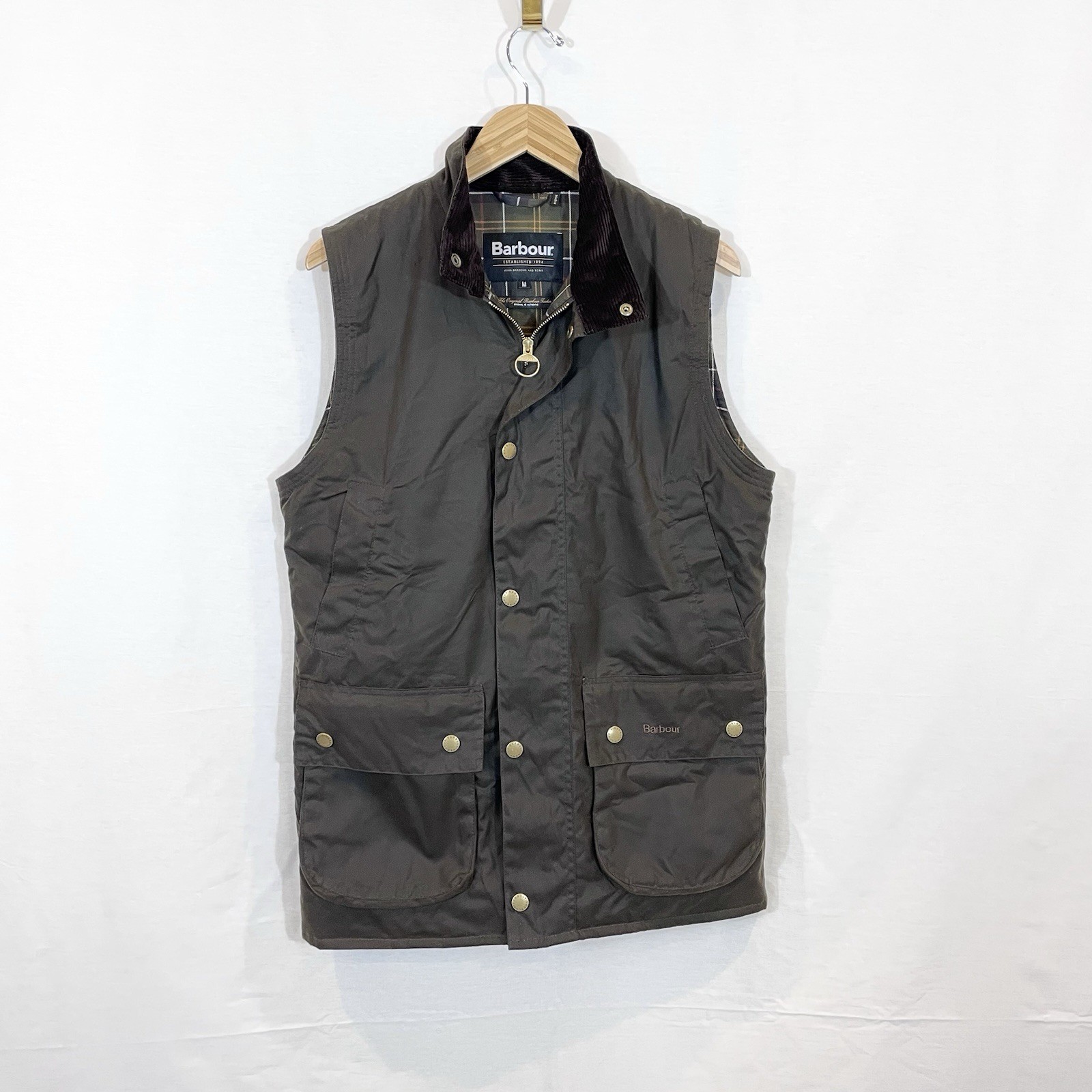 Barbour New Westmorland Waxed Gilet Outdoor Vest Waistcoat Layer Mens M EUC