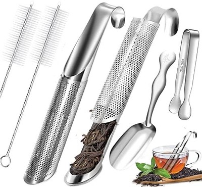 2PCS stainless steel tea filter mesh with hook handle, 2pcs 