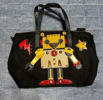 PRADA Robot Design Tote Bag Handtasche für Damen