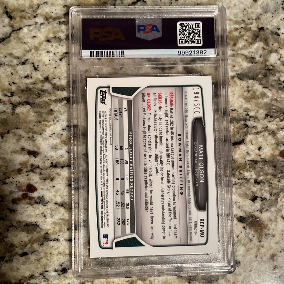 Bowman 2013 - Chrome Prospects automático Matt Olson #BCP-MO como nuevo radiocontrol Foto 2 de 2