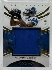 2025 Panini Immaculate #IHOF-CJN Calvin Johnson HOF Jersey Patch /49 - DET Lions