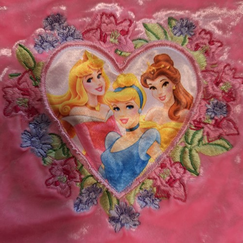 Disney Princess Velvet Tutu Swimsuit Pink Embroidered Flowers Belle Girls 5-6 - Picture 8 of 11