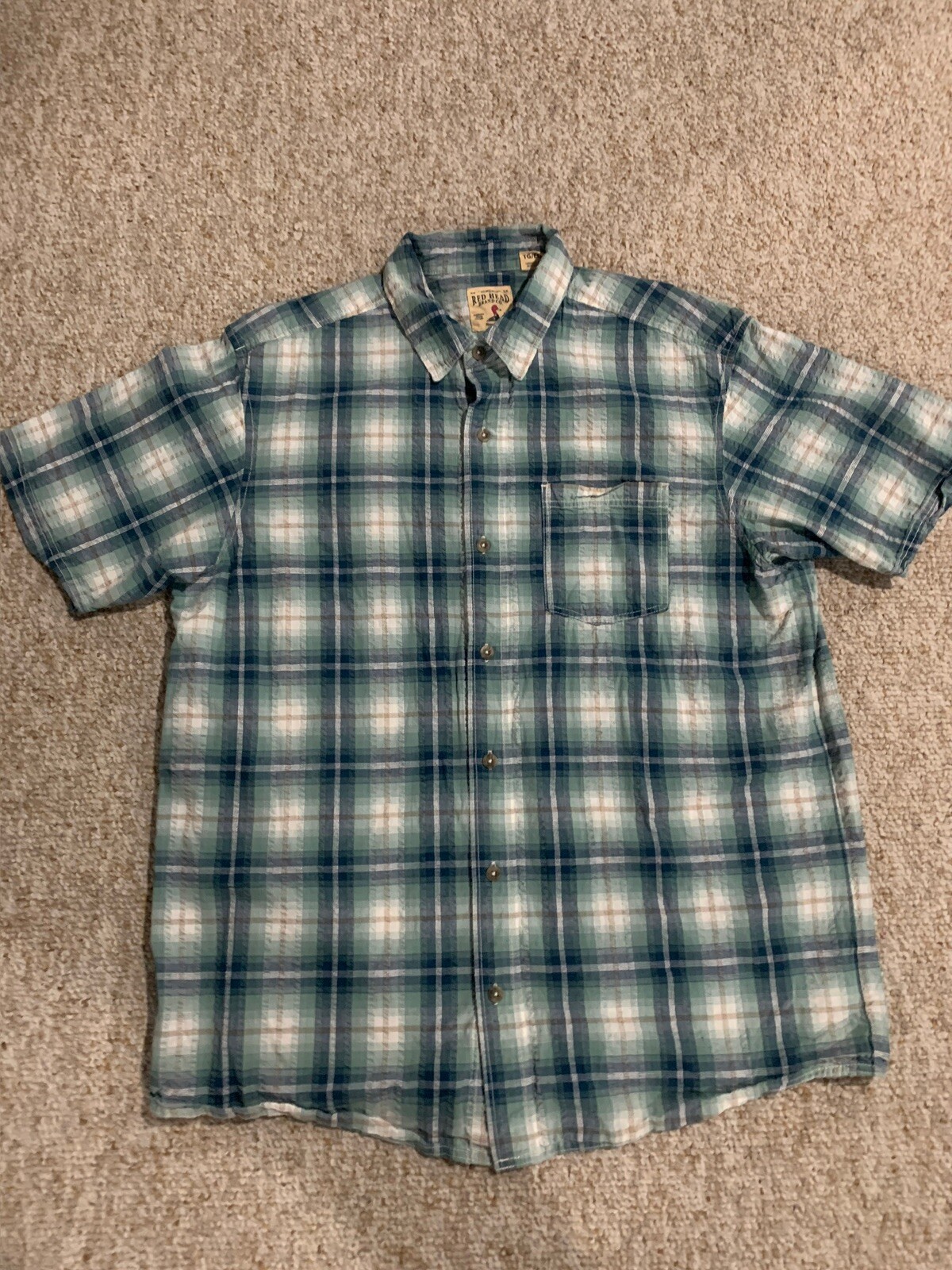 Chemise à Carreaux Homme Arctic America - Taille XL - Coton - Manches Courtes - Occasion Très Bon Etat