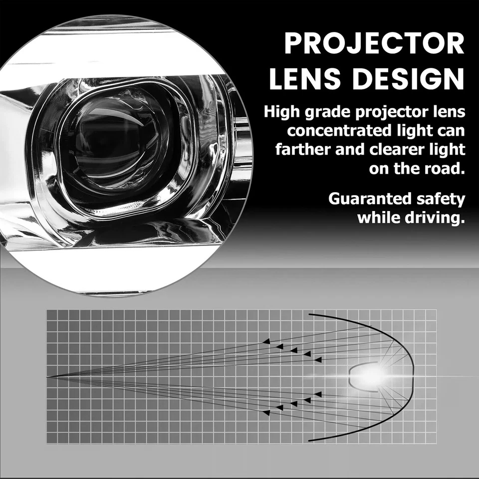 For 2008 2009 2010 Ford F250 F350 F450 LED Tube Projector Headlights Headlamps - Image 4 of 4