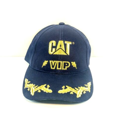 Caterpillar Hat CAT VIP Gold Leaf Adjustable Buckle Strapback Peoria IL OSFM