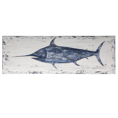 StyleCraft Animal Wall Art 20'' x 59'' Rustic Swordfish Coastal Handmade Unframed