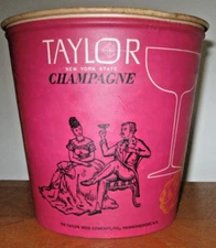 Vtg Mid Century TAYLOR NEW YORK STATE Advertisement  Champagne Ice Bucket swift