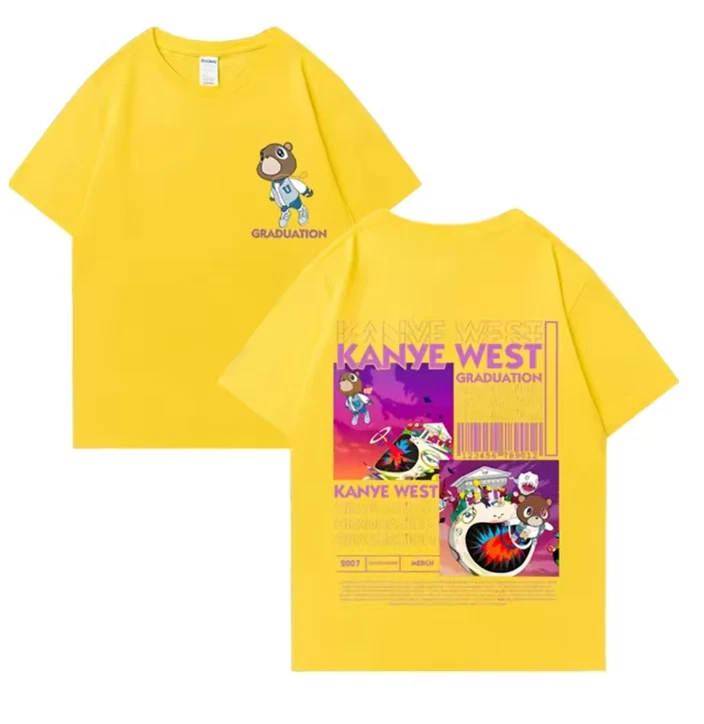 Kanye West Graduation Bear Double Sided Printed T shirt