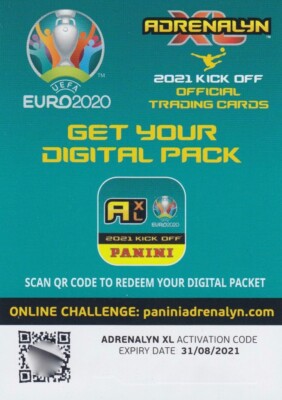 Panini Adrenalyn XL Fußball EURO 2020 Get Your Digital Pack Activation Code NEU