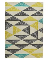 WunderschöNer Teppich Grau/Gelb Bunt 140 X 200 Cm Kalen