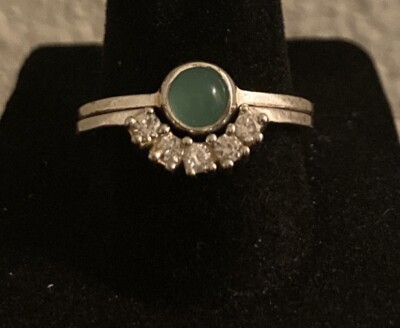 PURA VIDA NESTING RING, SZ 9/.925 STERLING SILVER/BLUE STONE New | eBay