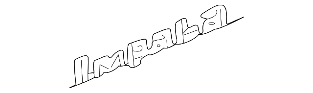 Genuine GM Berry Red Metallic Impala Front Door Nameplate 10325445