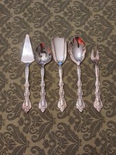 Five Piece International Silverplate Interlude Petite Serving Set