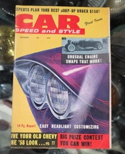 Car SPEED and STYLE Magazine #1 1957 vtg How To Body Mod Hot Rod Drag Racing vtg
