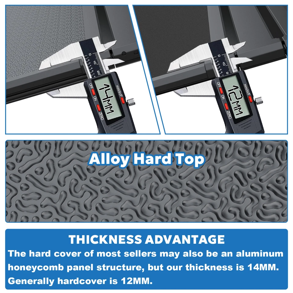 5FT 3-FOLD Hard Tonneau Cover For 2004-2014 Chevy Colorado GMC Canyon Short Bed Foto 4 de 4