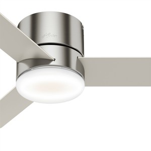 Hunter Fan 44 Inch Low Profile Brushed Nickel Ceiling Fan W Light