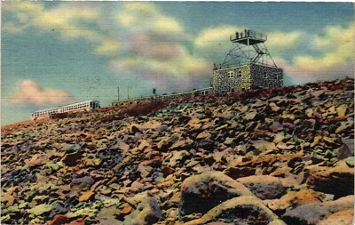 Vintage Postcard- 2128. Streamline Cog Train, Pikes Peak, CO. Cancellation 1943