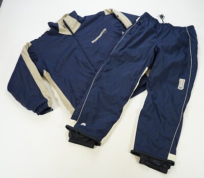 Rare VTG COLUMBIA Convert Striped Matching Track Suit 90s Navy