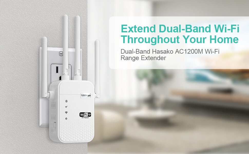 WiFi Extender Signal Booster Repeater for Home Cover Up to