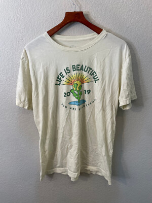 Life Is Beautiful Festival 2019 T Shirt Size XL Beige Unisex Las Vegas