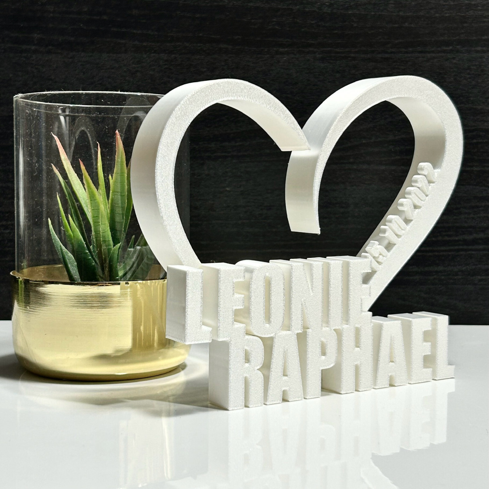 Herz personalisiert individuell Geschenk Hochzeit Jahrestag Freund Muttertag