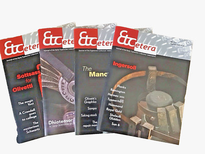 ETCetera Typewriter Journal Magazine Lot Of 4