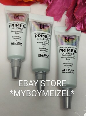 Lot of 3 IT COSMETICS Your Skin But Better Primer + Oil-Free Pore Refiner .17 oz