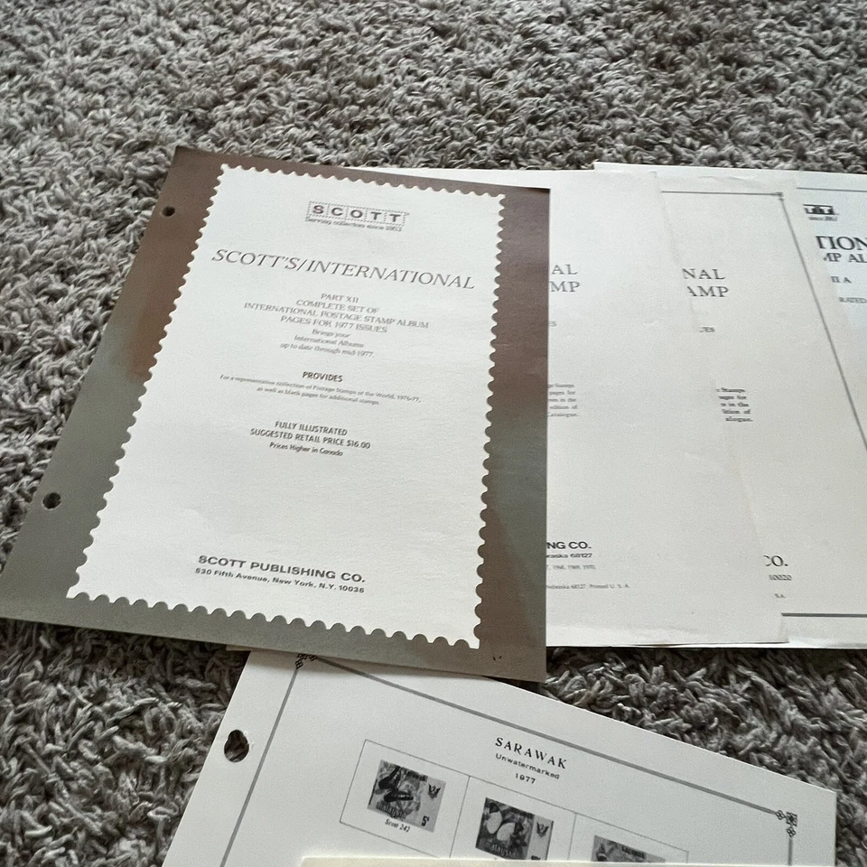  UNUSED LOT SCOTT ALBUM PAGES EMPTY FEW COUNTRIES, MOSTLY BLANK PAGES NO STAMPS - Image 3 of 4