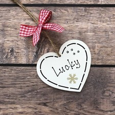 Pet Christmas Bauble Tree Decoration Cat Dog Name Xmas New First Home Memorial