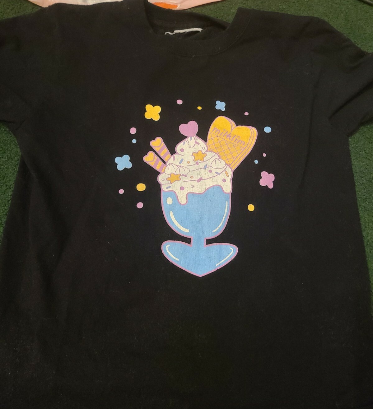 Milklim Pastel Goth Ice Cream Japan Harajuku Sweet T Shirt black eBay