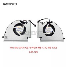 New For MSI GP76 GE76 WE76 MS-17K2 MS-17K3 CPU GPU Cooling Fan PABD1A010SHR N452
