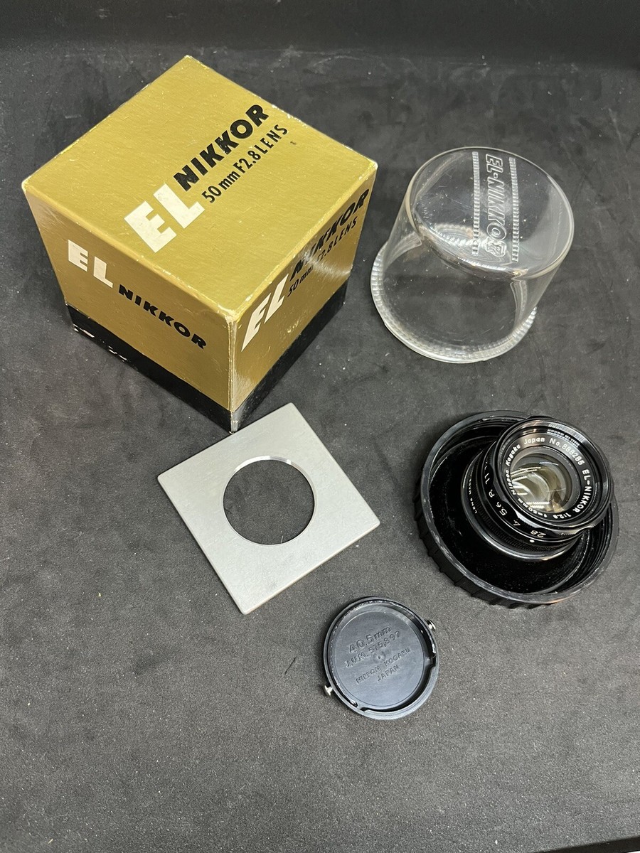 Vintage Nikon EL Nikkor 50mm F2.8 Lens in Box Beautiful Condition