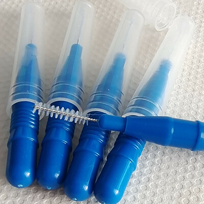 50X Dental Plastic Interdental Brush Floss Sticks Tooth Head Oral Hygiene Blue