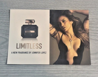 Neu Jennifer Lopez Limitless Eau De Parfum EDP Werbe-Postkarte JLo Designer