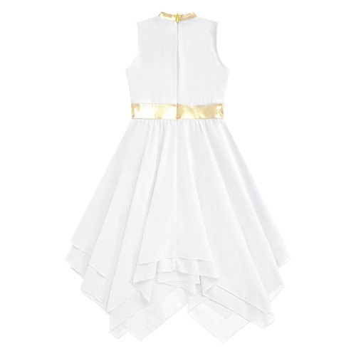 Kids Girls Gown Robe Costume Dance Dancing Dress Liturgical Dresses Breathable - Picture 22 of 56