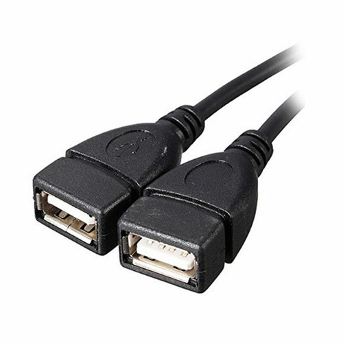 1* USB 2.0 A Male To 2 Dual Female Jack Y Splitter Power Hub GFTR J8M2 S4O3 G4Z5 - Afbeelding 5 van 10