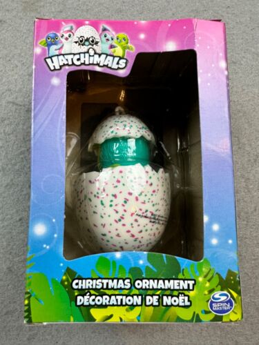 Hatchimals Teal and Green w/Speckled White Egg Christmas Ornament NEW IN BOX - Picture 2 of 6