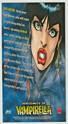 1995 Topps Vampirella Gallery Cards Complete Your Set 2.5" x 4.5" Cards - Picture 27 of 27