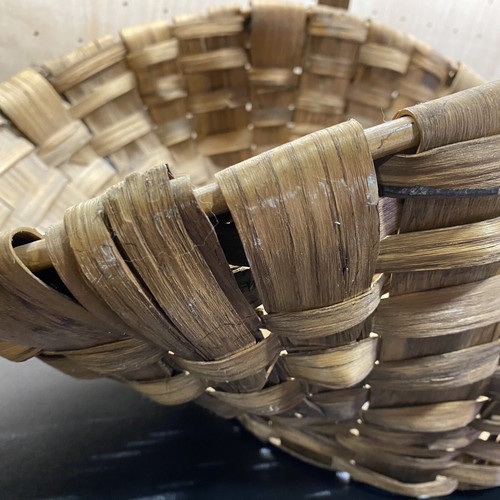 Flower Gathering Basket Late 19th Early 20th Century Primitive Ash Splint - Picture 3 of 14