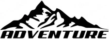 Mountain Adventure 6" Black Vinyl Decal Car Truck Windows Laptop Notebook Tablet