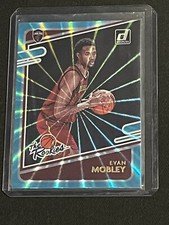 EVAN MOBLEY 2022 Donruss The Rookies Teal Laser Holo SSP - CAVS RC Card