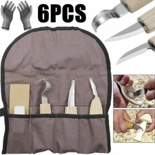 Wood Carving Knives Set Whittling Carpenter Tools Woodworking Hand DIY Spoon Kit
