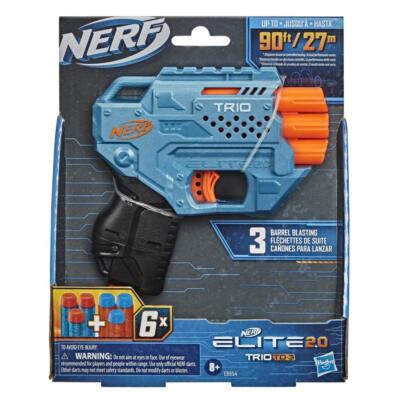 Nerf Elite 2.0 Trio TD-3 Blaster   Enthält 6 Nerf Darts   3 Darts in Folge abfeu