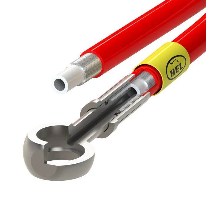 KIT DE MANGUERA DE FRENO TRASERO HBR2990 HEL INOXIDABLE APTO Husaberg FC 550 1999>2005 Foto 3 de 3