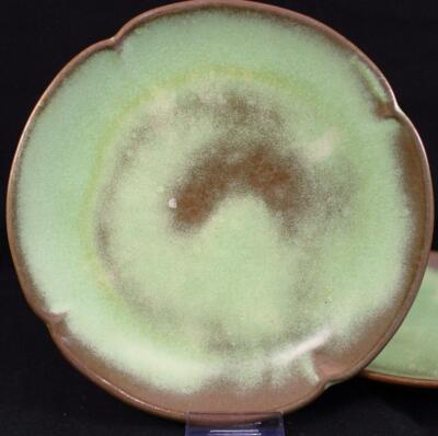 Frankoma Plainsman Green Set of Two Dinner Plates