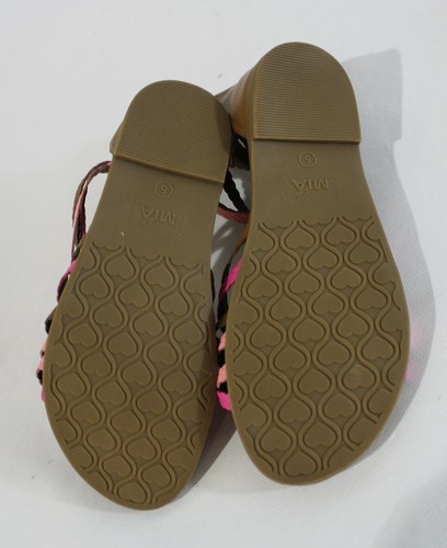 MIA Kids Girl's Feyth Faux Leather Braided Gladiator Sandal DG4 Pink/Tan Size 5M - Picture 11 of 12