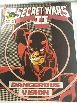 Marvel Super Heroes Secret Wars 2 #51 Key Rare UK Comic VFN/NM Weekly British