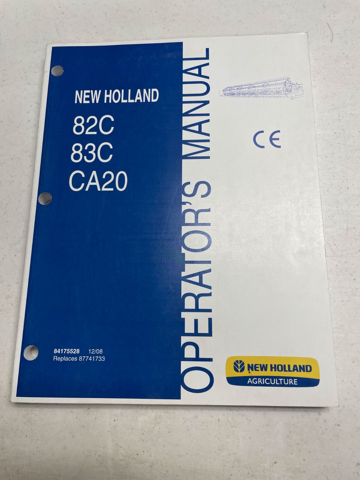 New Holland 82C 83C CA20 Draper Header Operators Manual 84175528 | eBay